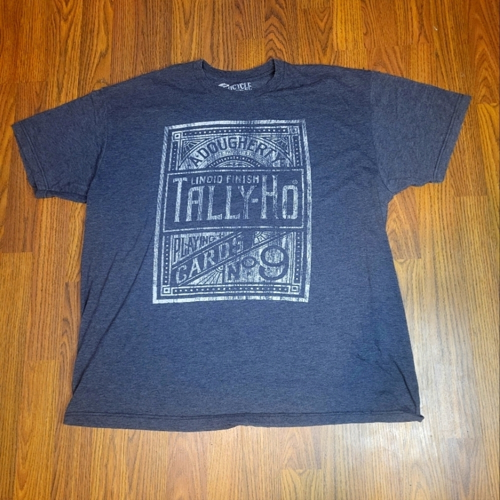 Y2K Men's XL Dark Gray Graphic T-Shirt Made in USA Biker Grunge ClassicStyle B18